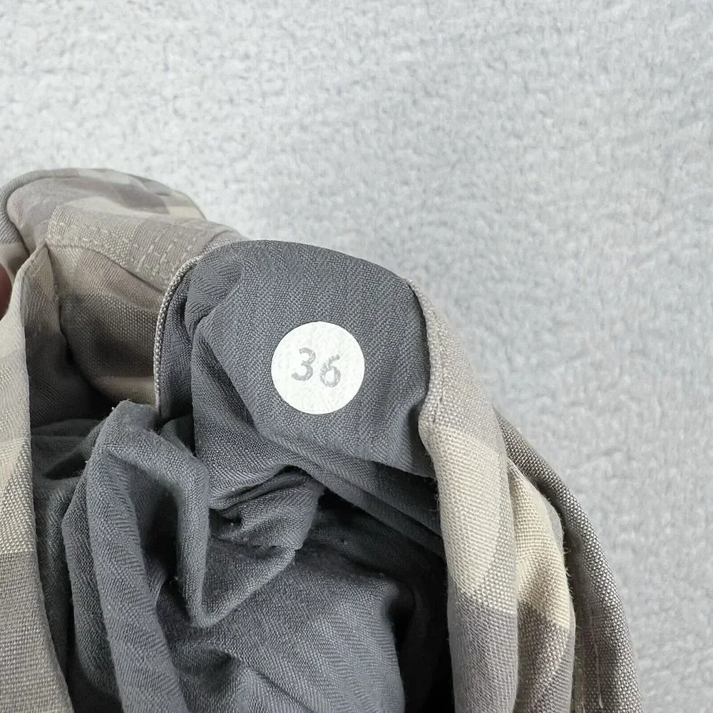 Lululemon Shorts Mens 36 Beige Plaid Chino Golf Performance‎ Casual Outdoors